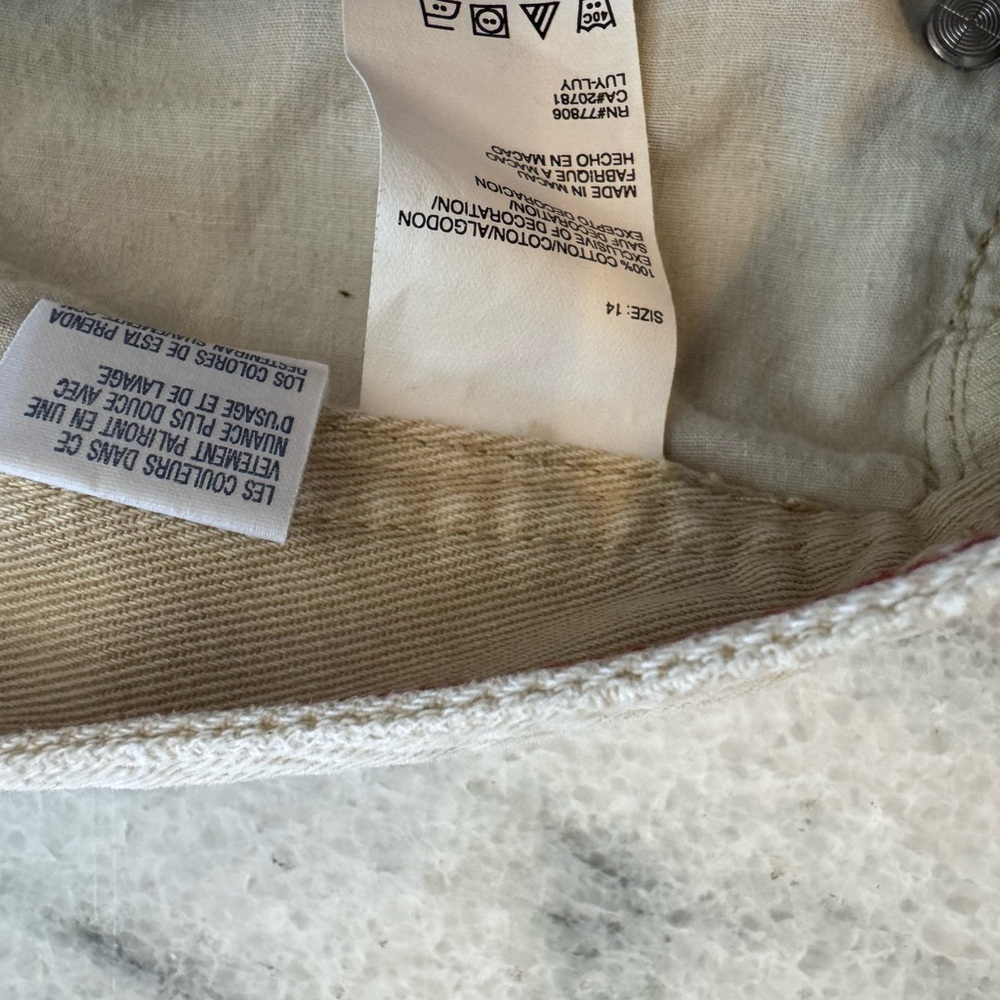 Tommy Hilfiger Cream Denim Mini Skirt - Picture 5 of 6